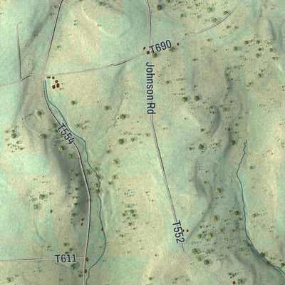Close-up of the map of Farmington, Tioga County, Pennsylvania print showing street and building detail