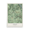 Map of Findlay, Pennsylvania, 12 x 18 inch unframed archival matte print