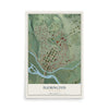 Map of Flemington, Pennsylvania, 12 x 18 inch unframed archival matte print