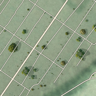 Second close-up of the map of Ford Cliff, Pennsylvania print showing more streets and buildings