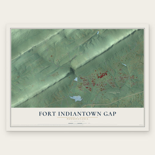 Fort Indiantown Gap, Pennsylvania map print, the full design