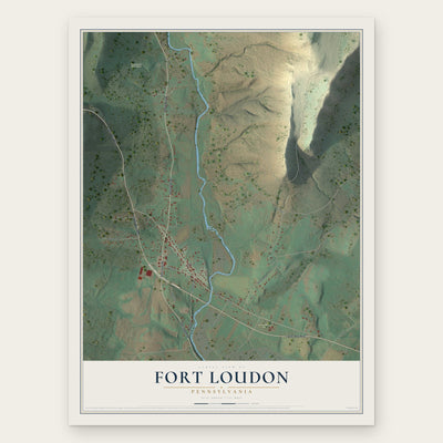 Fort Loudon, Pennsylvania map print, the full design