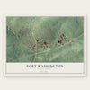 Fort Washington, Pennsylvania map print, the full design