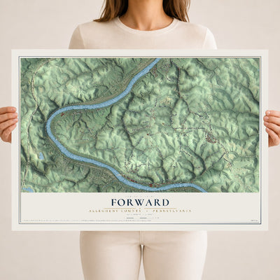 Map of Forward, Allegheny County, Pennsylvania, 18 x 24 inch unframed archival matte print