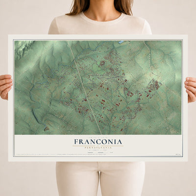 Map of Franconia, Pennsylvania, 18 x 24 inch unframed archival matte print