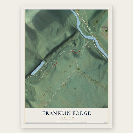 Franklin Forge, Pennsylvania map print, the full design