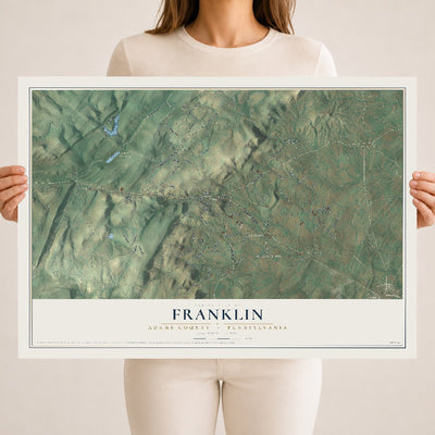 Map of Franklin, Adams County, Pennsylvania, 18 x 24 inch unframed archival matte print