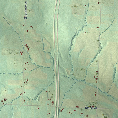 Close-up of the map of Franklin, Erie County, Pennsylvania print showing street and building detail