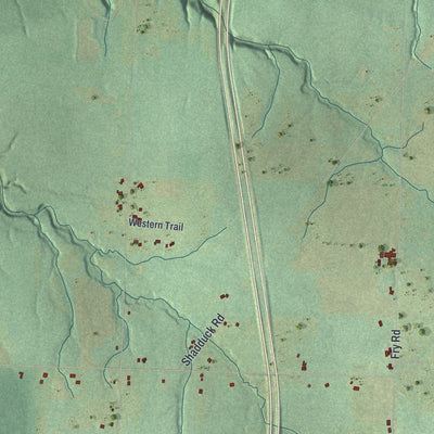 Second close-up of the map of Franklin, Erie County, Pennsylvania print showing more streets and buildings