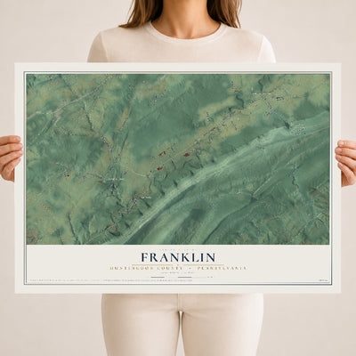 Map of Franklin, Huntingdon County, Pennsylvania, 18 x 24 inch unframed archival matte print