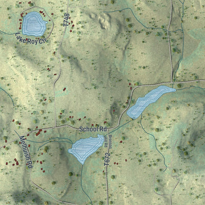 Close-up of the map of Franklin, Susquehanna County, Pennsylvania print showing street and building detail