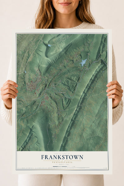 Map of Frankstown, Pennsylvania, 18 x 24 inch unframed archival matte print