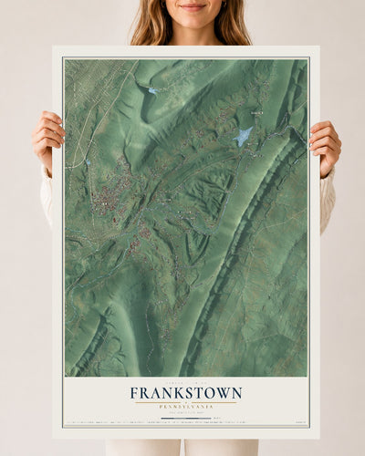Map of Frankstown, Pennsylvania, 24 x 36 inch unframed archival matte print