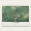 Frystown, Pennsylvania map print, the full design