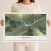 Map of Galeton, Pennsylvania, 12 x 18 inch unframed archival matte print