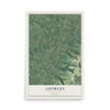 Map of Georges, Pennsylvania, 12 x 18 inch unframed archival matte print
