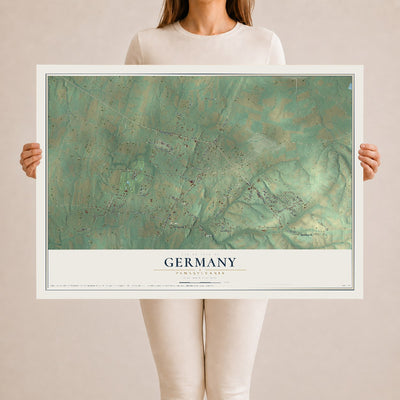 Map of Germany, Pennsylvania, 24 x 36 inch unframed archival matte print