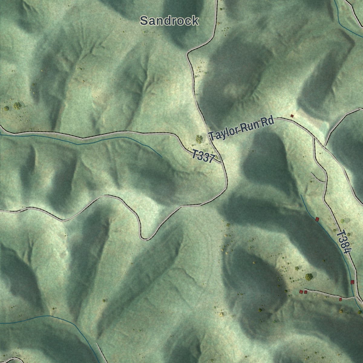 Second close-up of the map of Gilmore, Pennsylvania print showing more streets and buildings