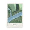 Map of Glasgow, Pennsylvania, 12 x 18 inch unframed archival matte print