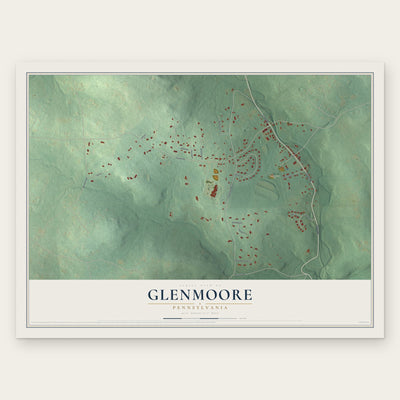 Glenmoore, Pennsylvania map print, the full design