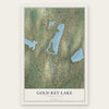 Gold Key Lake, Pennsylvania map print, the full design