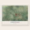 Gordonville, Pennsylvania map print, the full design