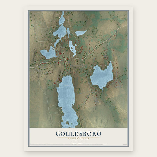 Gouldsboro, Pennsylvania map print, the full design