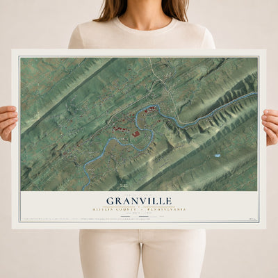 Map of Granville, Mifflin County, Pennsylvania, 18 x 24 inch unframed archival matte print