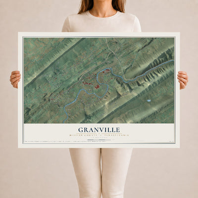 Map of Granville, Mifflin County, Pennsylvania, 24 x 36 inch unframed archival matte print