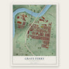 Grays Ferry, Pennsylvania map print, the full design