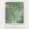 Great Allegheny Passage, Pennsylvania map print, the full design