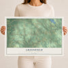 Map of Greenfield, Erie County, Pennsylvania, 12 x 18 inch unframed archival matte print
