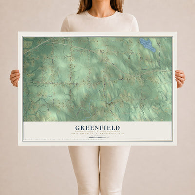 Map of Greenfield, Erie County, Pennsylvania, 24 x 36 inch unframed archival matte print