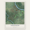 Greenfields, Pennsylvania map print, the full design