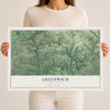 Map of Greenwich, Pennsylvania, 12 x 18 inch unframed archival matte print