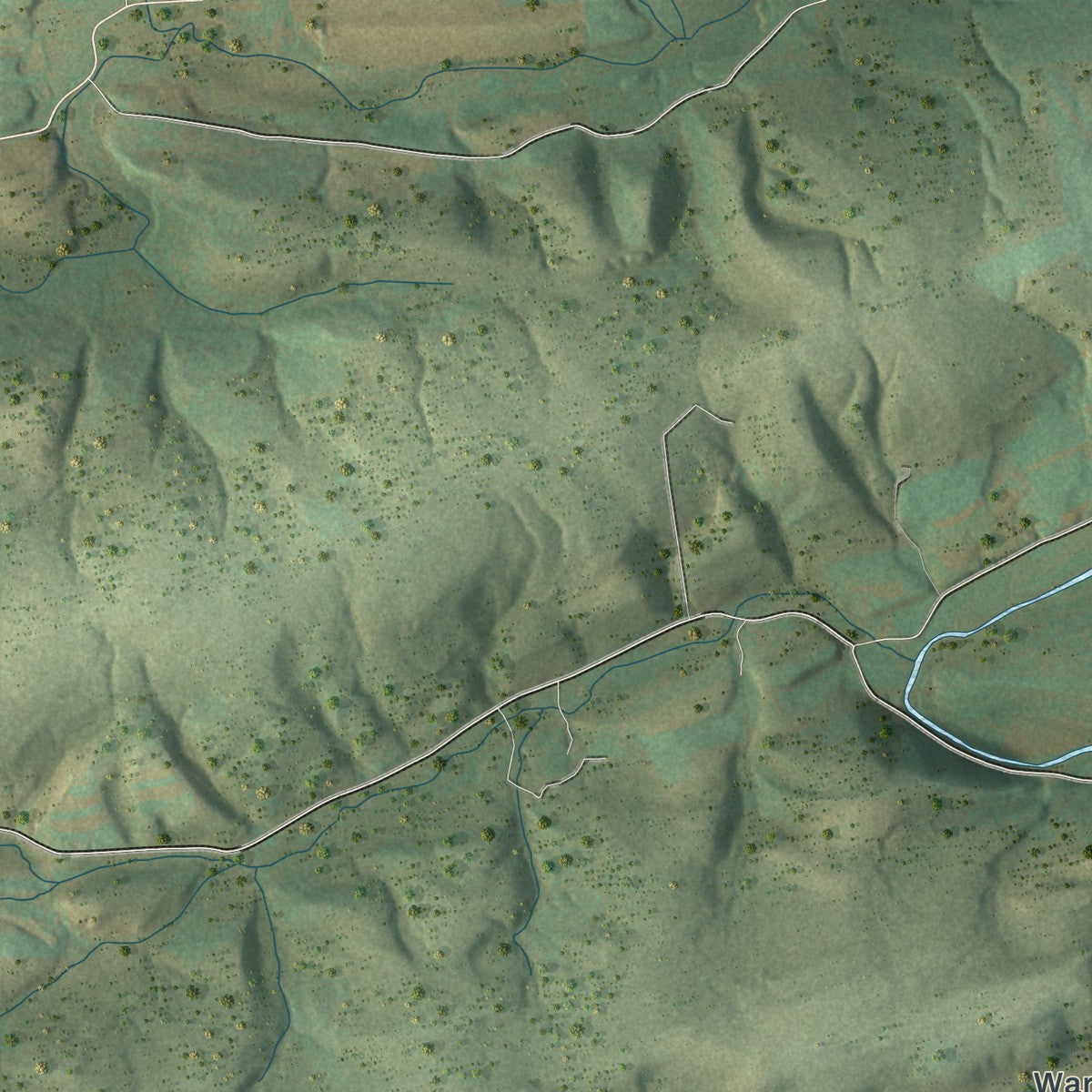 Second close-up of the map of Greenwood, Perry County, Pennsylvania print showing more streets and buildings