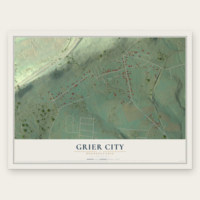 Grier City, Pennsylvania map print, the full design