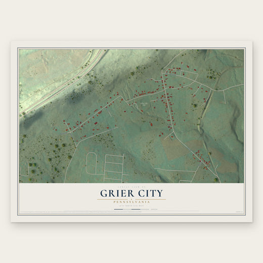 Grier City, Pennsylvania map print, the full design