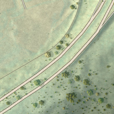 Close-up of the map of Grier City, Pennsylvania print showing street and building detail