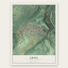 Grill, Pennsylvania map print, the full design