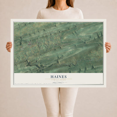 Map of Haines, Pennsylvania, 24 x 36 inch unframed archival matte print