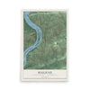 Map of Halifax, Dauphin County, Pennsylvania, 12 x 18 inch unframed archival matte print