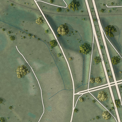 Second close-up of the map of Hallstead, Pennsylvania print showing more streets and buildings