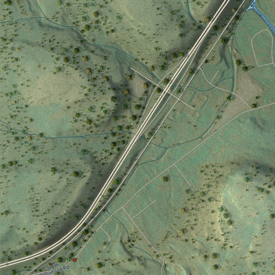 Second close-up of the map of Hamilton, Tioga County, Pennsylvania print showing more streets and buildings