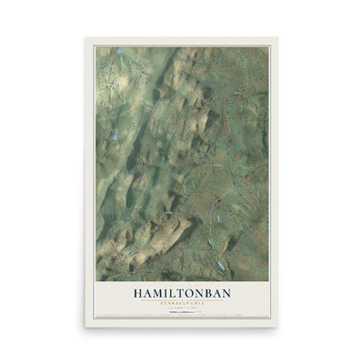 Map of Hamiltonban, Pennsylvania, 12 x 18 inch unframed archival matte print