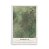Map of Hanover, Northampton County, Pennsylvania, 12 x 18 inch unframed archival matte print