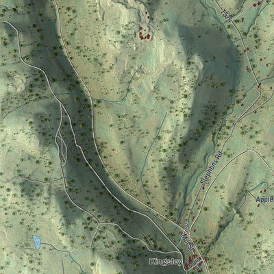 Close-up of the map of Harford, Pennsylvania print showing street and building detail