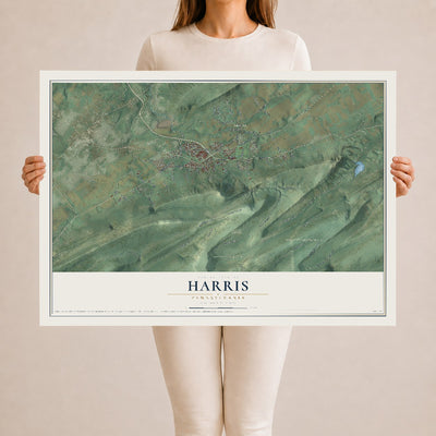 Map of Harris, Pennsylvania, 24 x 36 inch unframed archival matte print