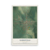 Map of Harrisville, Pennsylvania, 12 x 18 inch unframed archival matte print