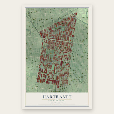 Hartranft, Pennsylvania map print, the full design